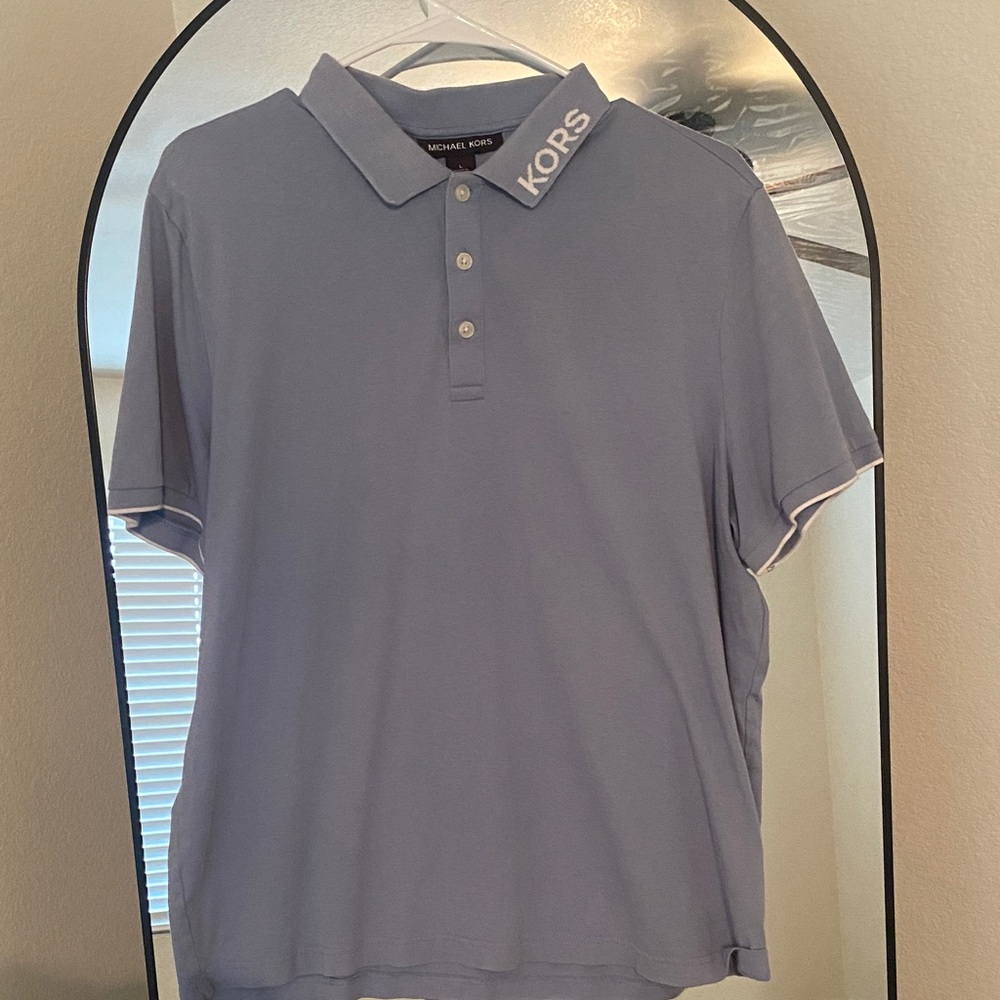 Michael Kors Sky Blue Polo Shirt for Men